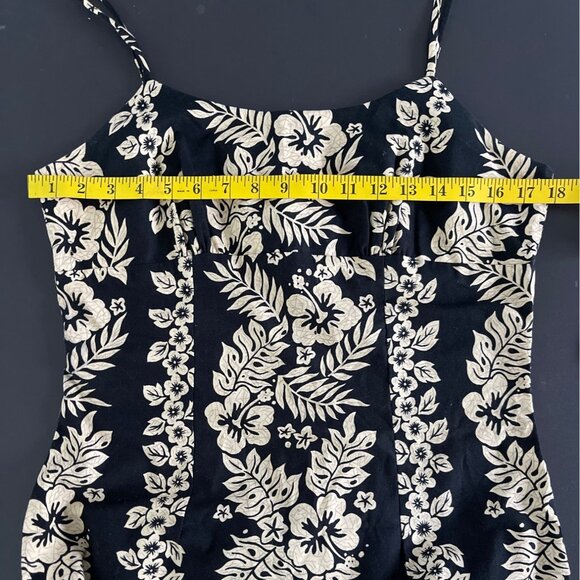 Vtg 90s KYs Empire Waist Maxi Sundress Size Large Hawaiian Floral Made in Hawaii - Picture 9 of 10